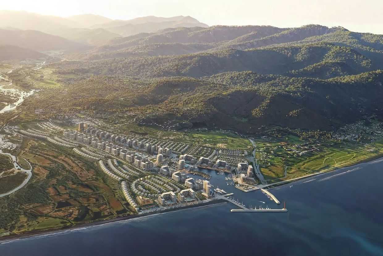 A digital mockup of the proposed marina in Gonio. Image via social media.