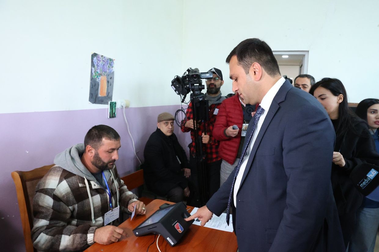 Newly elected Mayor of Etchmiadzin Argishti Mekhakyan. Photo via social media