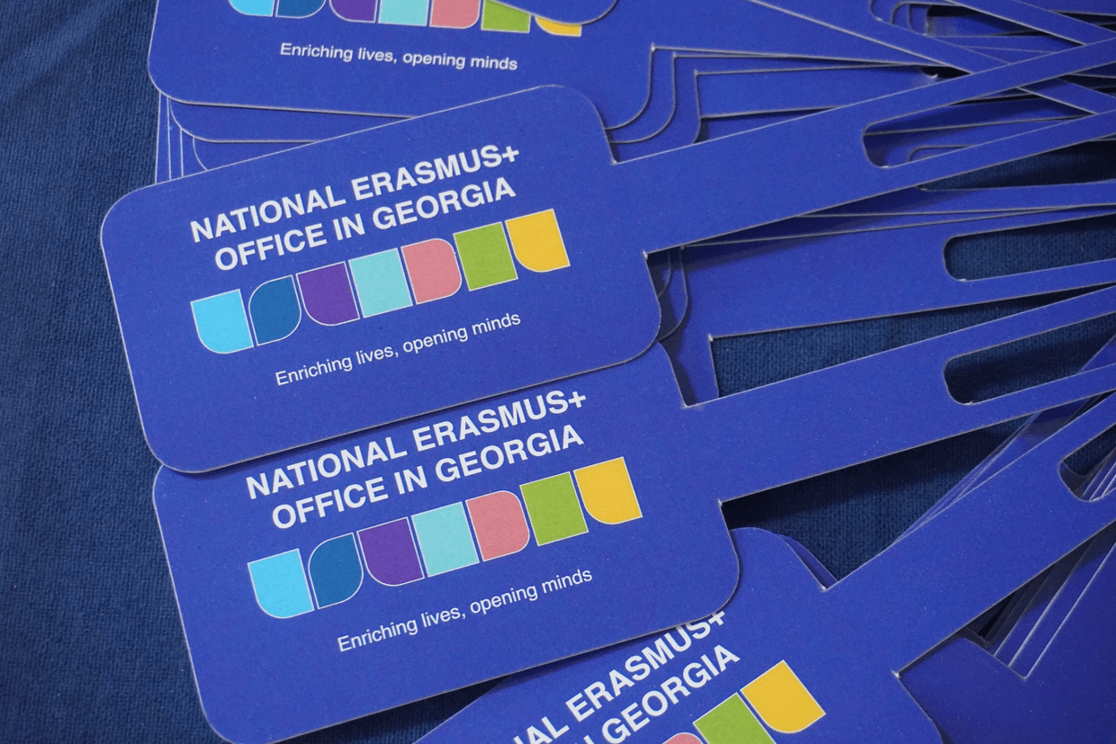 The logo of the National Erasmus+ Office in Georgia. Photo via social media.