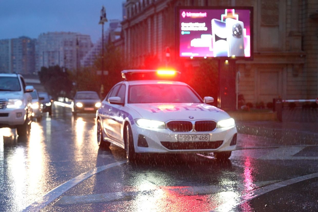 An Azerbaijani police car. Official photo. 