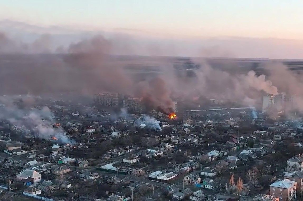 Bakhmut, Ukraine city during the war 05.04.2023. Photo: The Moscow Times.
