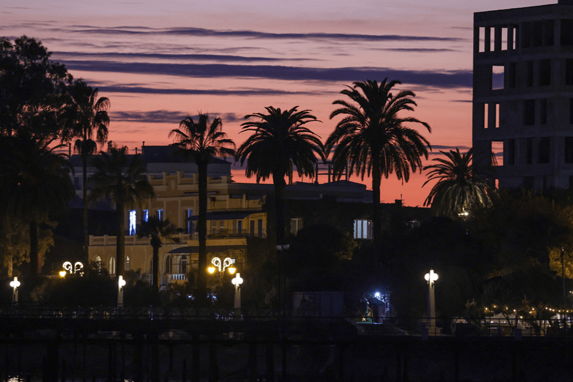 Abkhazia's capital Sukhum at night. Photo via TASS.