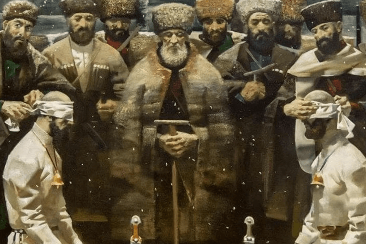 The part of Vadim Kadzhaev's painting Blood Feud.