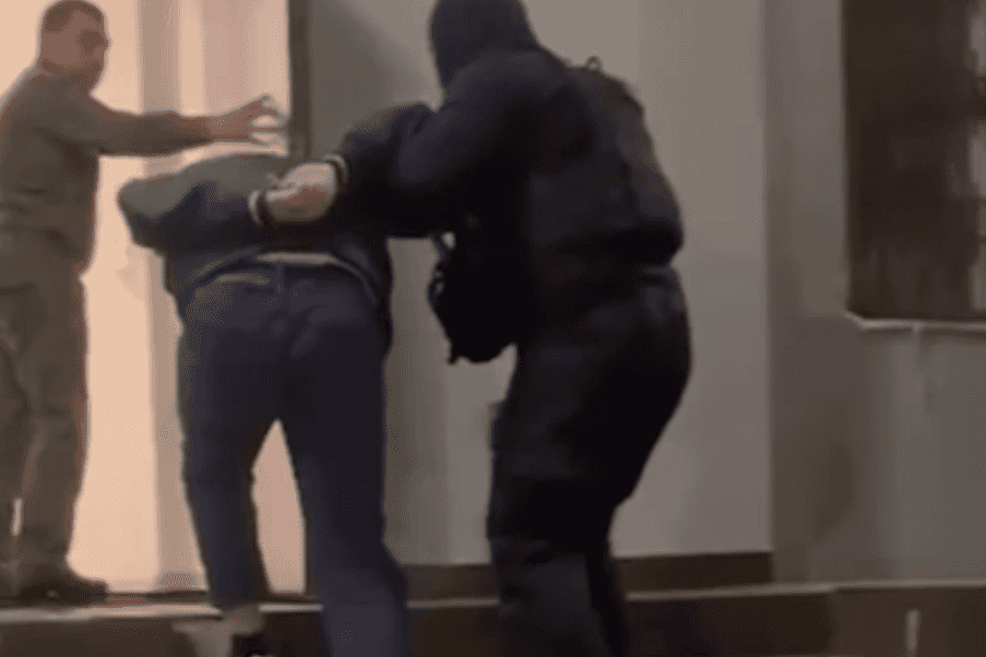 Arrested teenager. Screengrab from video.