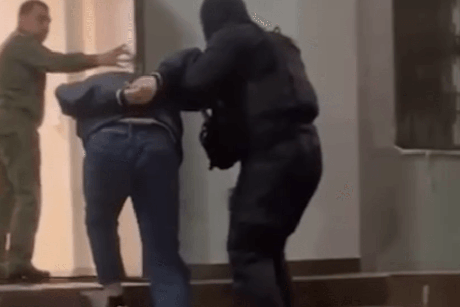 Arrested teenager. Screengrab from video.