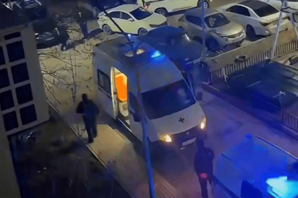 The crime scene in Kaspiysk. Screengrab from video.