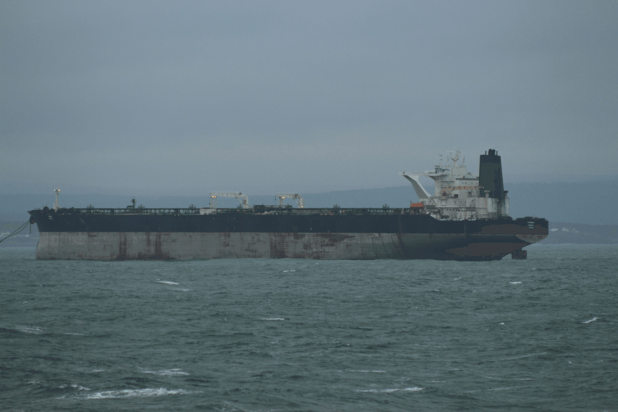 The Marinera at anchor off the Scottish coast. Photo: Callum Best/OC Media.