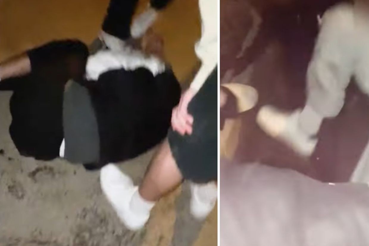 Screengrabs from videos depicting the alleged crimes, released by the Prosecutor General’s Office. 