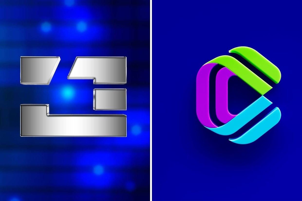 The logos of TV Kavkasia (left) and Georgia’s Communications Commission (right).