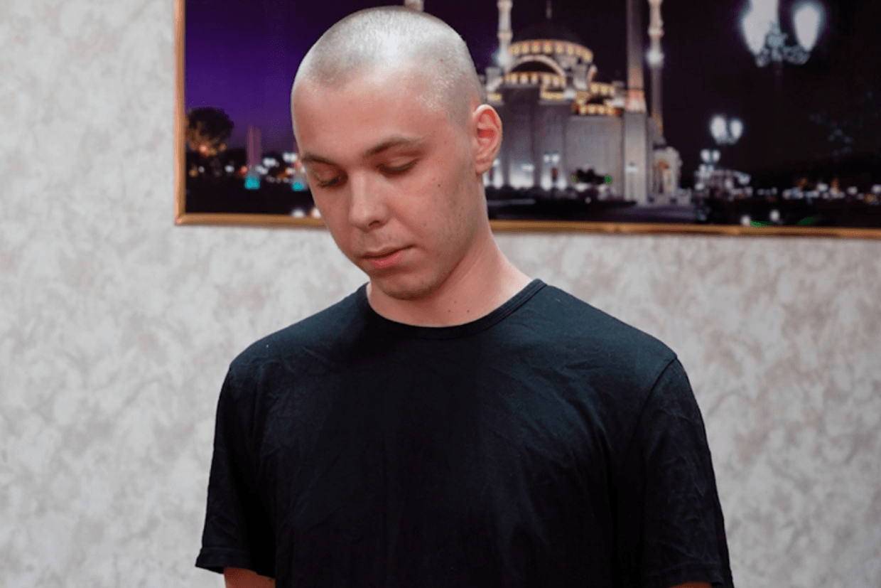 Nikita Zhuravel. Screengrab from video, published by Ramzan Kadyrov in October 2023.