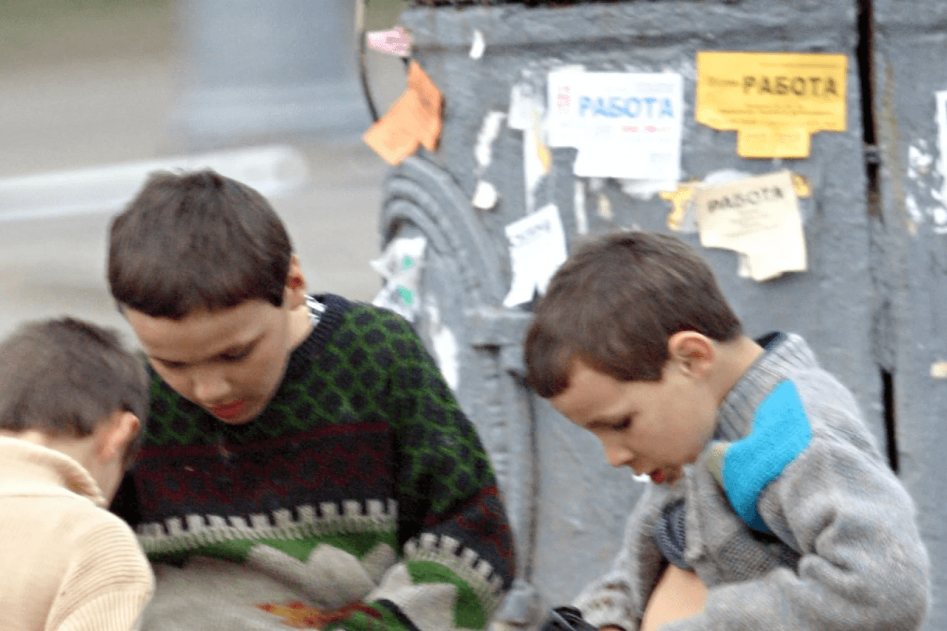 Neglected children. Photo: TASS.