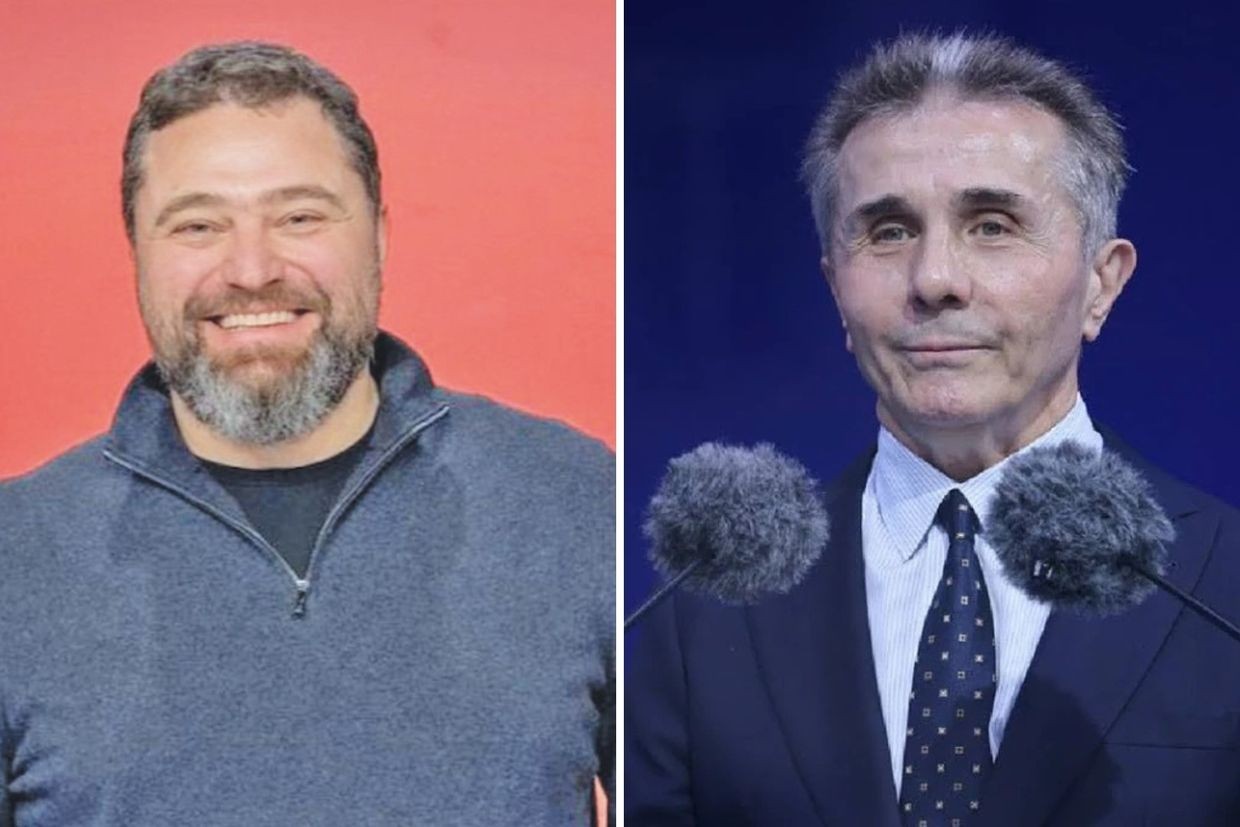 Left: Mikheil Lomtadze. Photo via Forbes. Right: Bidzina Ivanishvili. Photo via social media.