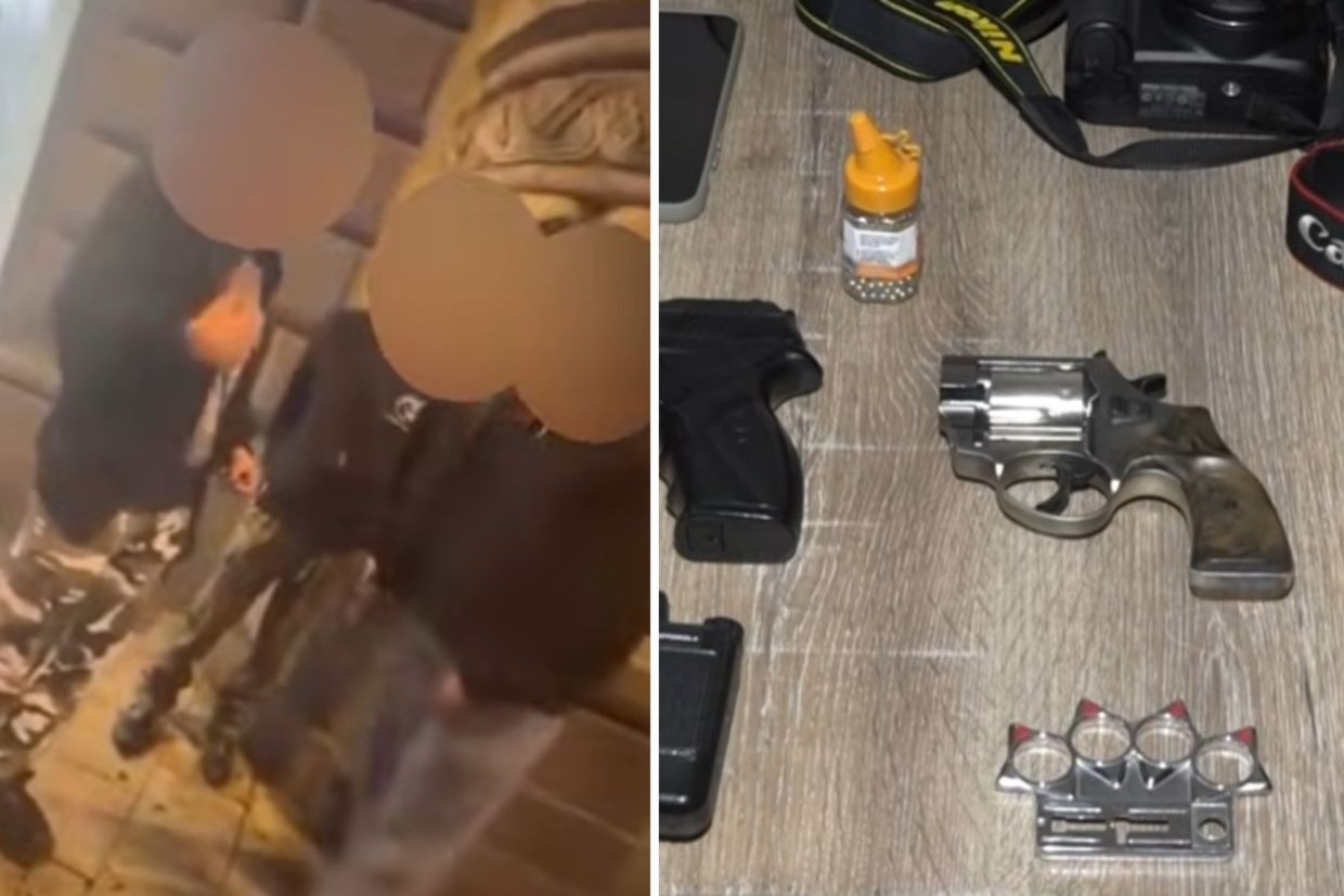 Screengrabs from the Interior Ministry’s video.