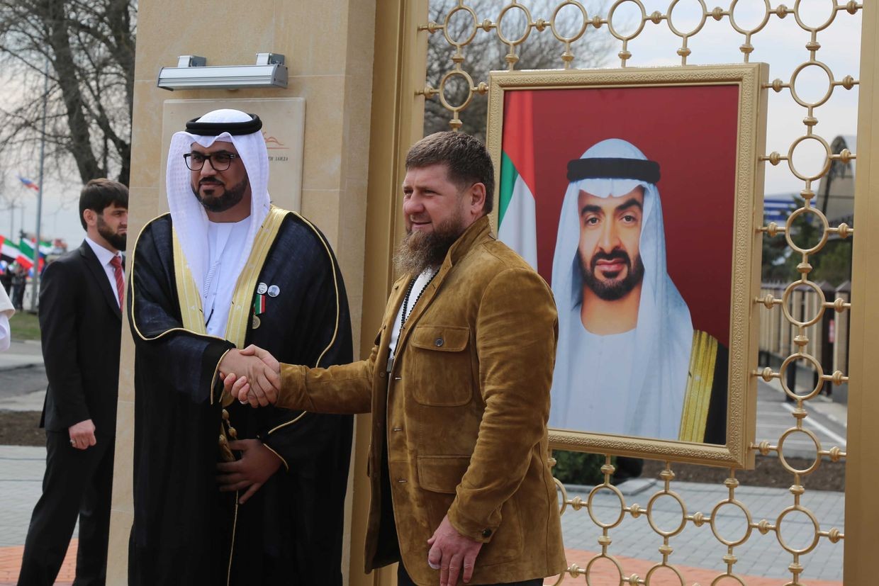 Chechen Head Ramzan Kadyrov and Mohammed Ahmad Aljaber, Ambassador Extraordinary and Plenipotentiary of the UAE to the Russia, attended a ceremony in Grozny to rename a street in honor of Sheikh Mohammed Bin Zayed Al Nahyan, Crown Prince of Abu Dhabi. Photo: officials.