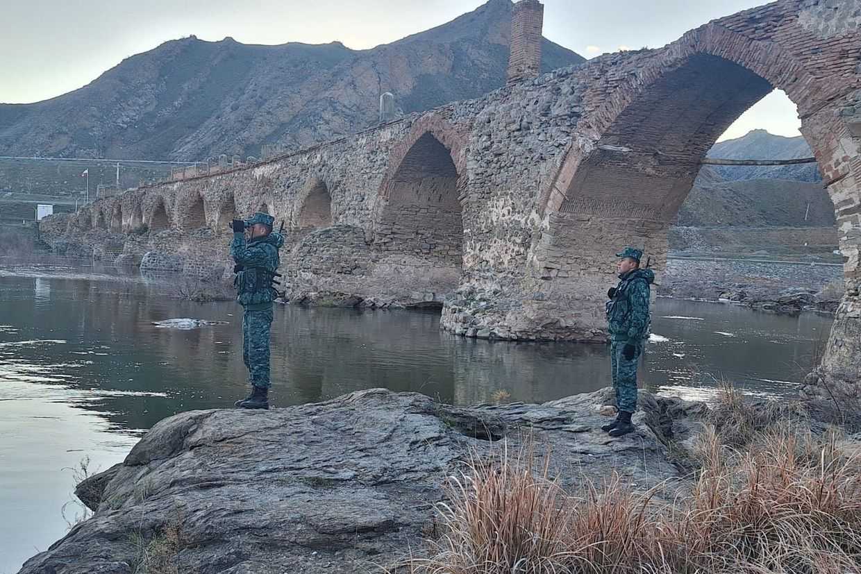Azerbaijan border with Iran. Official photo.