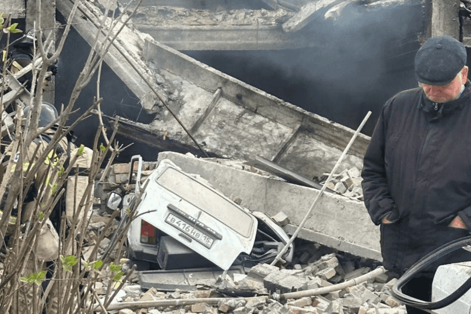 The aftermath of the explosion. Photo: social media.