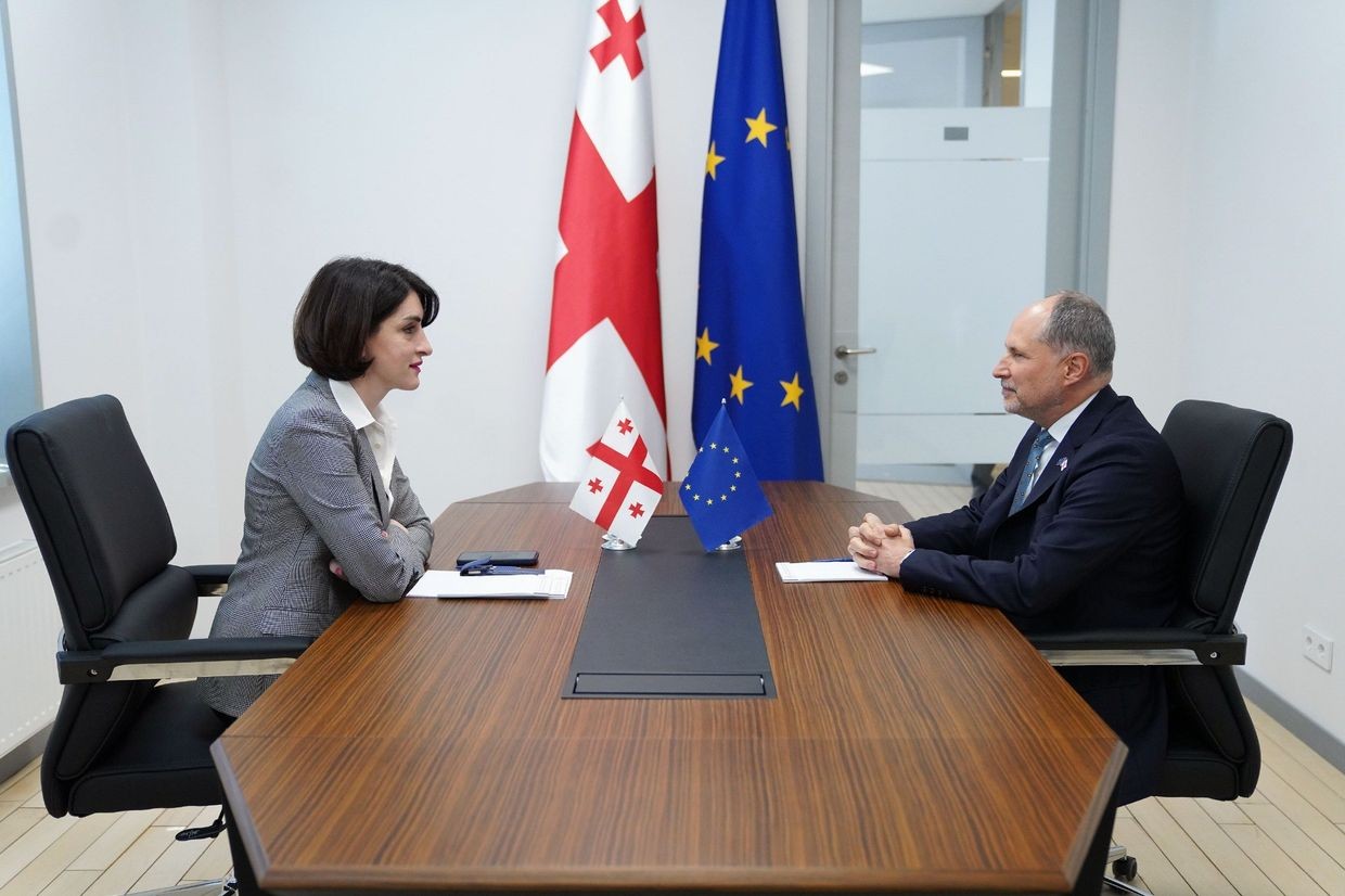 Georgia’s Foreign Minister Maka Botchorishvili and the EU Ambassador to Georgia Paweł Herczyński. Photo: Georgia’s Foreign Ministry.