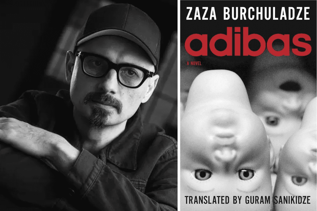 Zaza Burchuladze (left). Photo: Hermann Bredehorst. Book cover (right). Official photo.