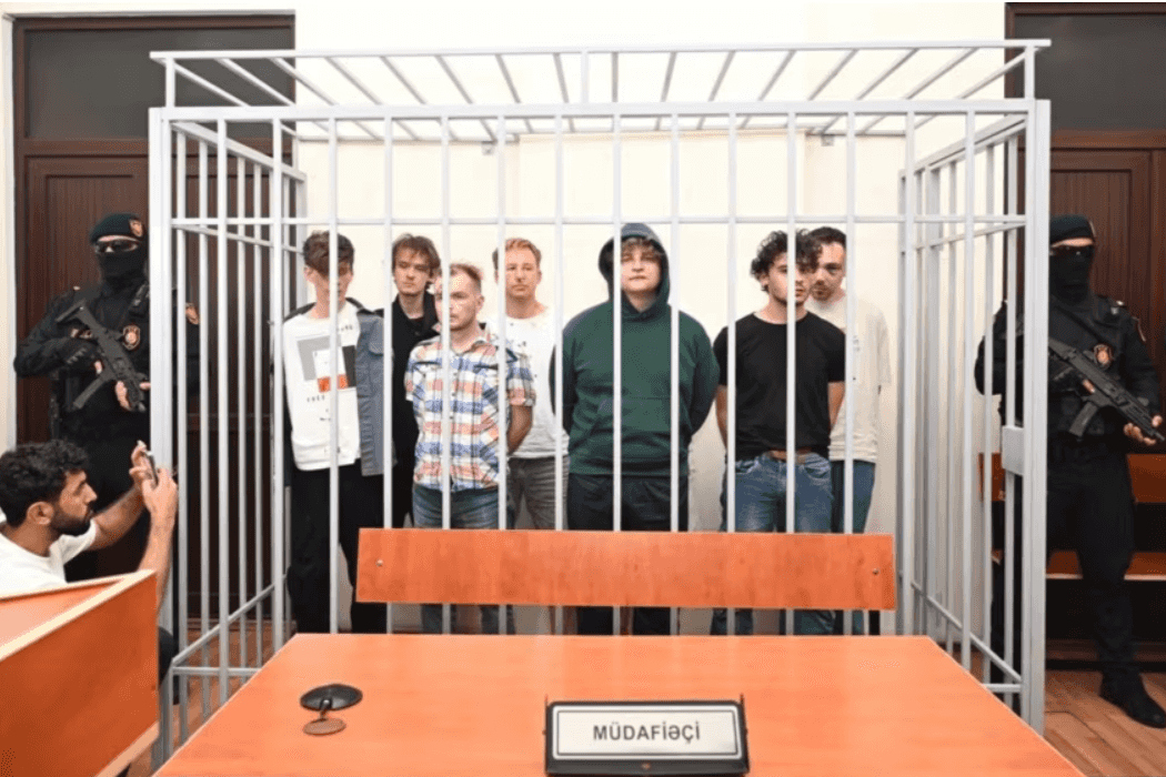 Russian citizens detained on 1 July 2025. Photo: Azertac.