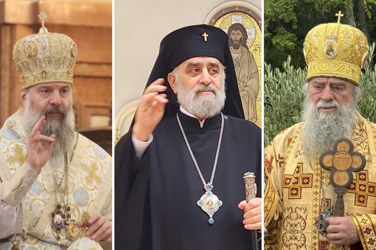 From left to right: Metropolitan Shio Mujiri, Metropolitan Grigol Berbichashvili, and Metropolitan Iob Akiashvili. Photos from social media.