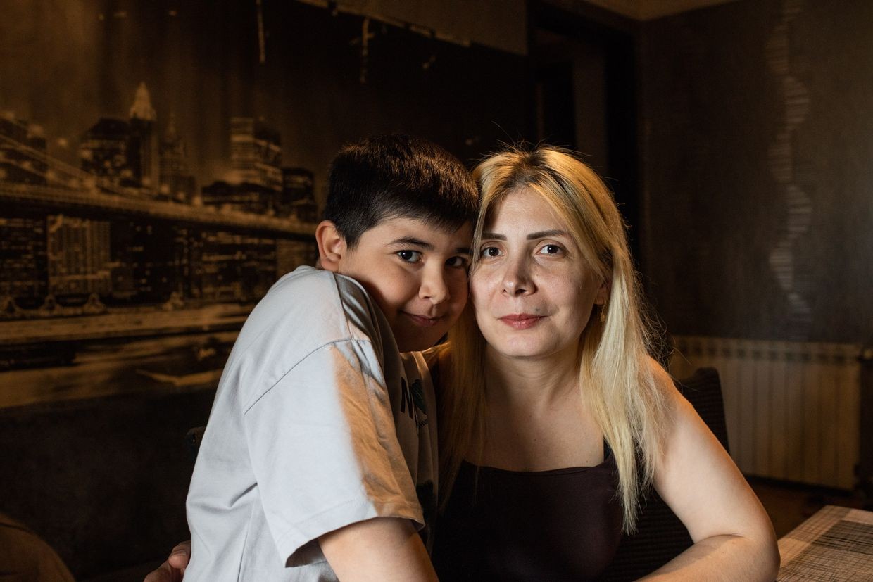 Esmira and her son Rasul. Photo: Tamuna Chkareuli/OC Media.