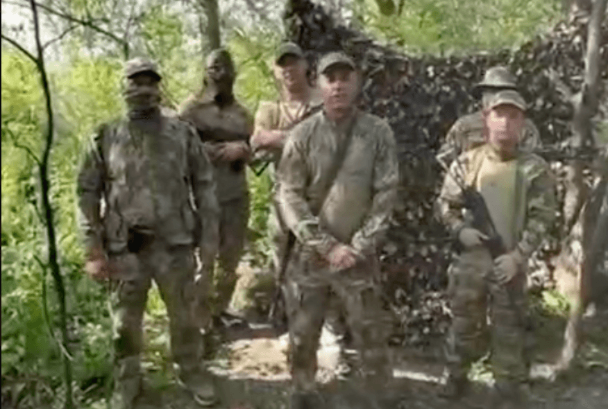 Military personnel are appealing to Putin. Screengrab from video.