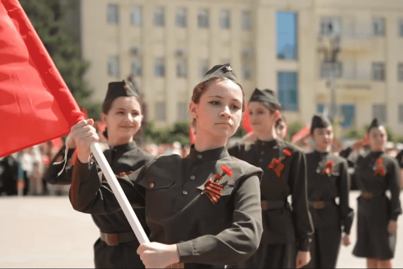 The Parade of the Heirs of Victory, 21 May 2026. Screeengrab from video.