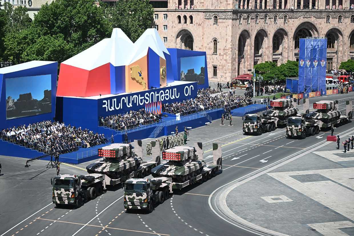 The 28 May 2026 military parade in Yerevan's Republic Square. Official photo.