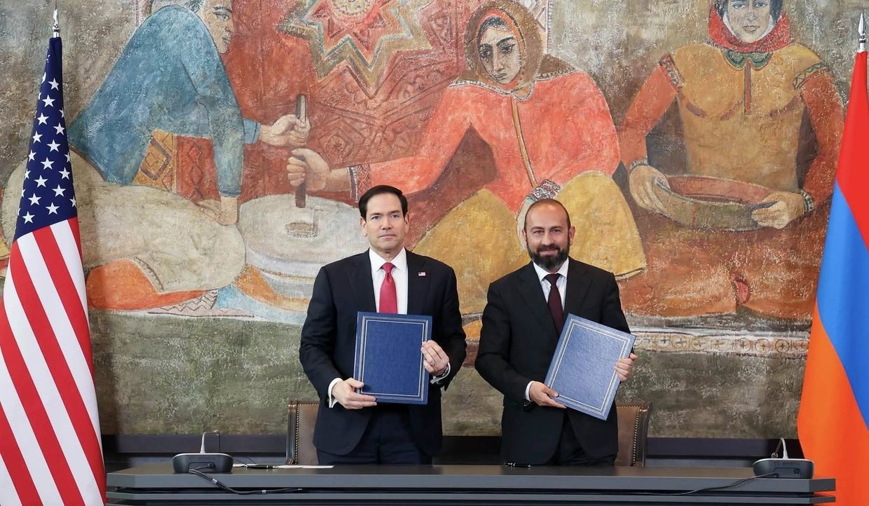 US State Secretary Marco Rubio and Armenian Foreign Minister Ararat Mirzoyan in Yerevan on 26 May 2026. Official photo.