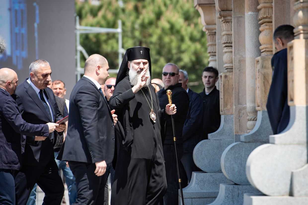 Metropolitan Shio Mujiri entering the Holy Trininty Cathedral ahead of his election as Patriarch. Photo: Mariam Nikuradze/OCMedia.