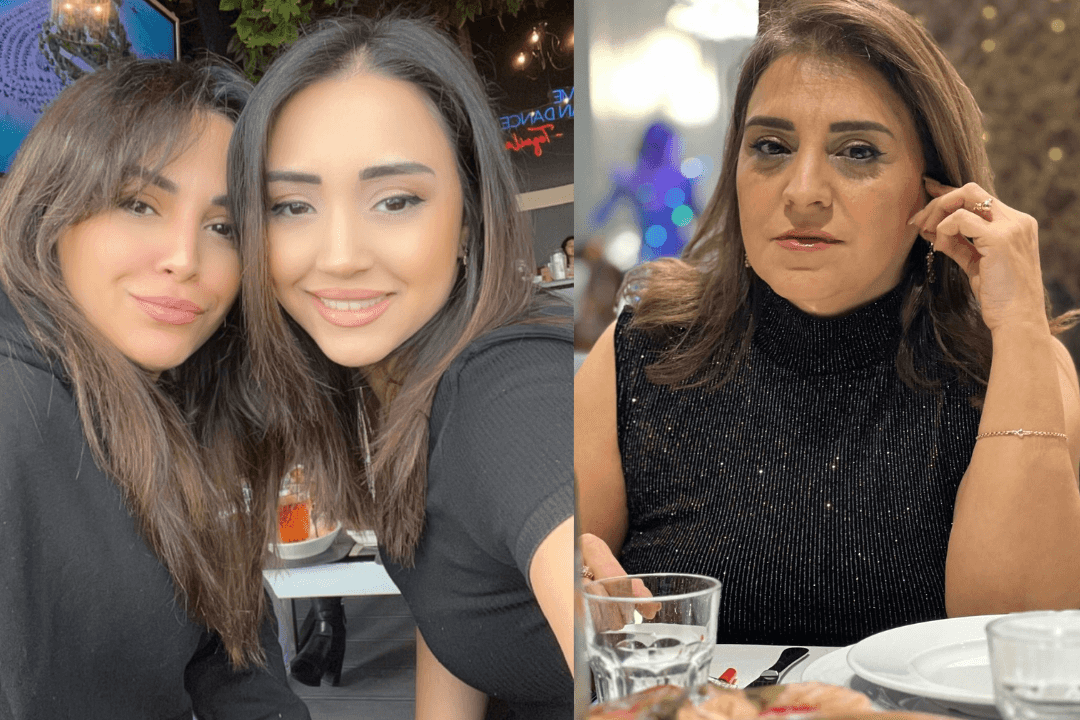 Left: Aytaj Ahmadova, Aydan Soltan and their mother Dilruba Amanova. Photo via social media.