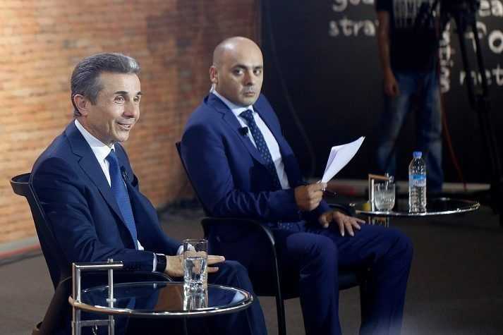 Bidzina Ivanishvili (left) and Giorgi Udzilauri (right) in 2016.