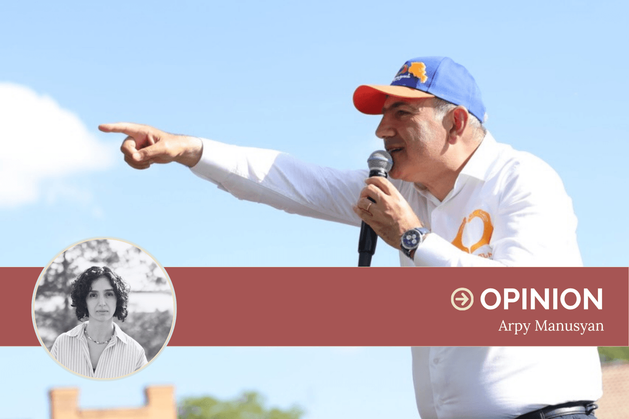 Prime Minister Nikol Pashinyan during a campaign rally in May 2026. Photo via social media.
