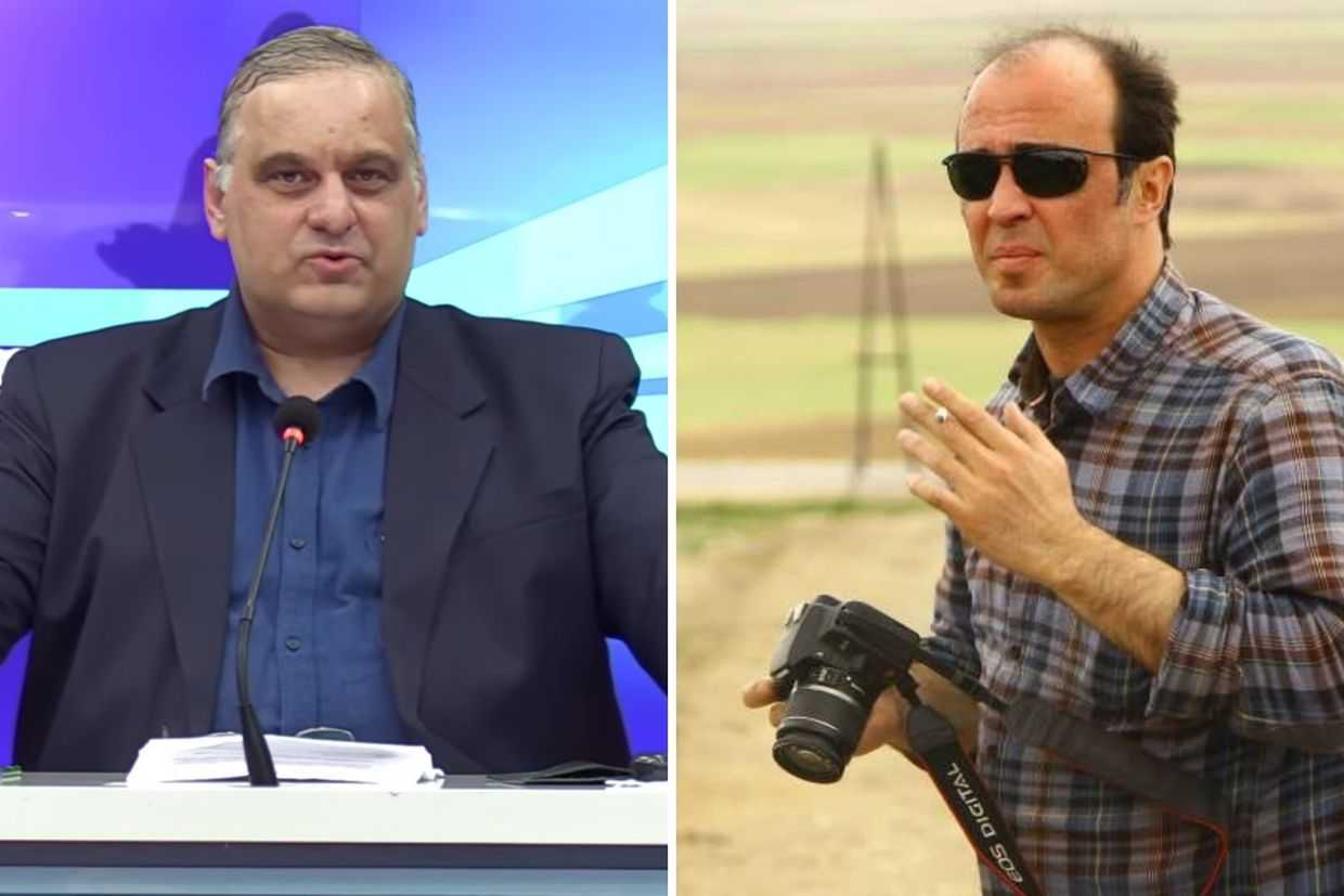 Left: Gulbaat Rtskhiladze. Screengrab via Obieqtivi. Right: Irakli Chikhladze. Photo via social media. 