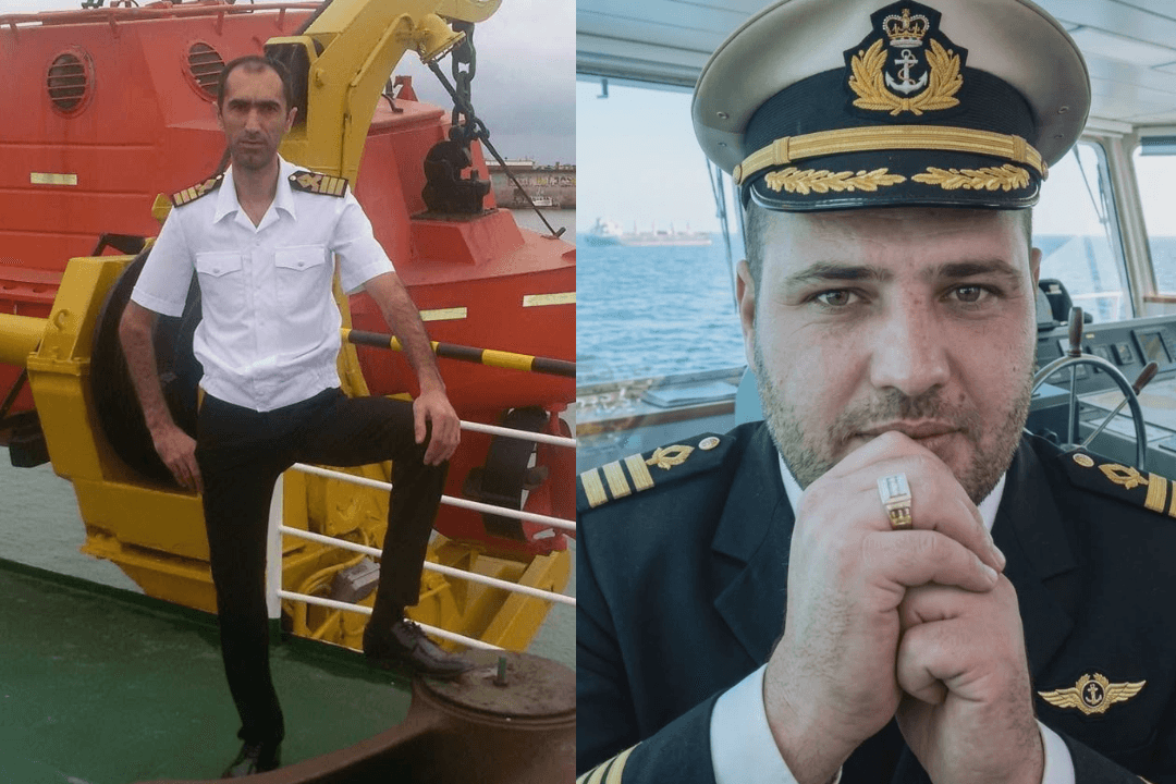 Captains Fuad Orujov and Rajab Ahadov. Photo via social media.