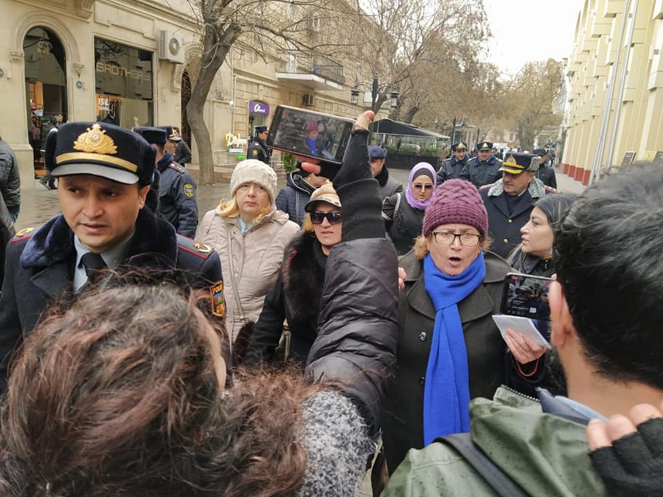Protest in Baku over arrest of activist who ‘defended rape victim’