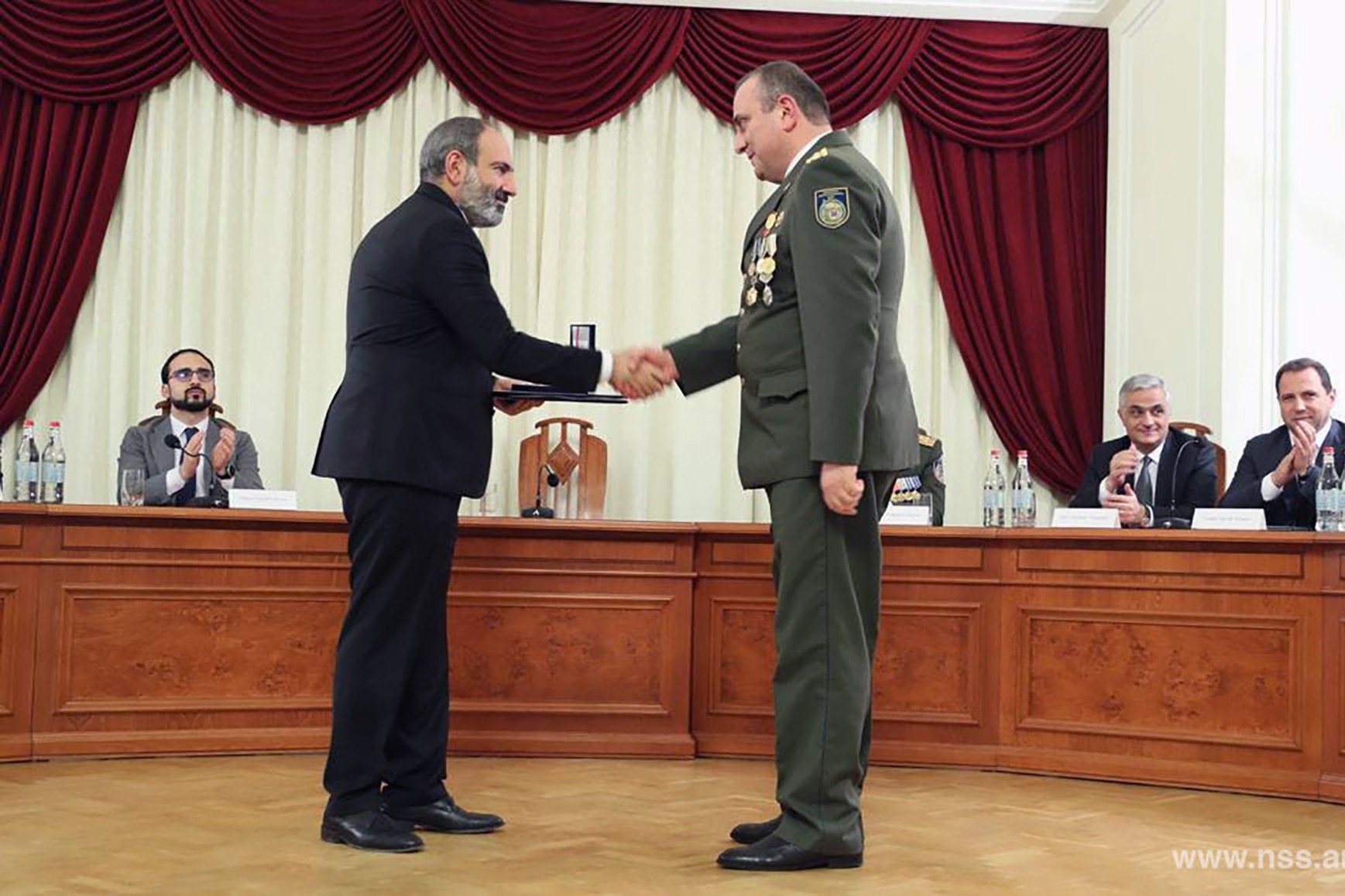 Nikol Pashinyan at the 100th anniversary celebration of the formation of Armenian security bodies. Official picture.
