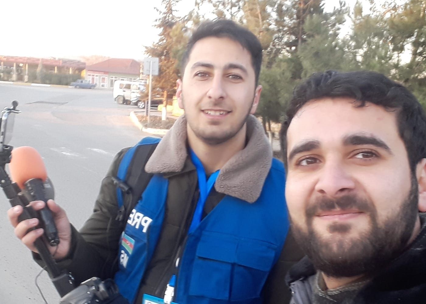 Journalists Ibrahim Vazirov and Mirsahib Rahiloghlu. Photo: Ibrahim Vazirov/Facebook.