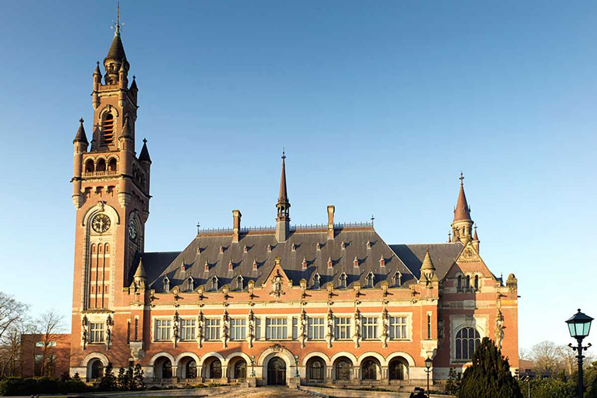 The International Court of Justice (ICJ) building in the Hague. Official picture.