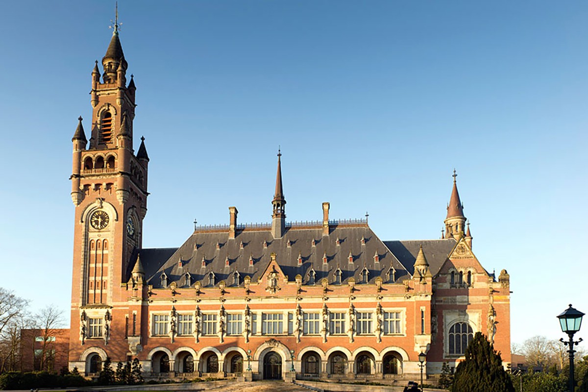 The International Court of Justice (ICJ) building in the Hague. Official picture.