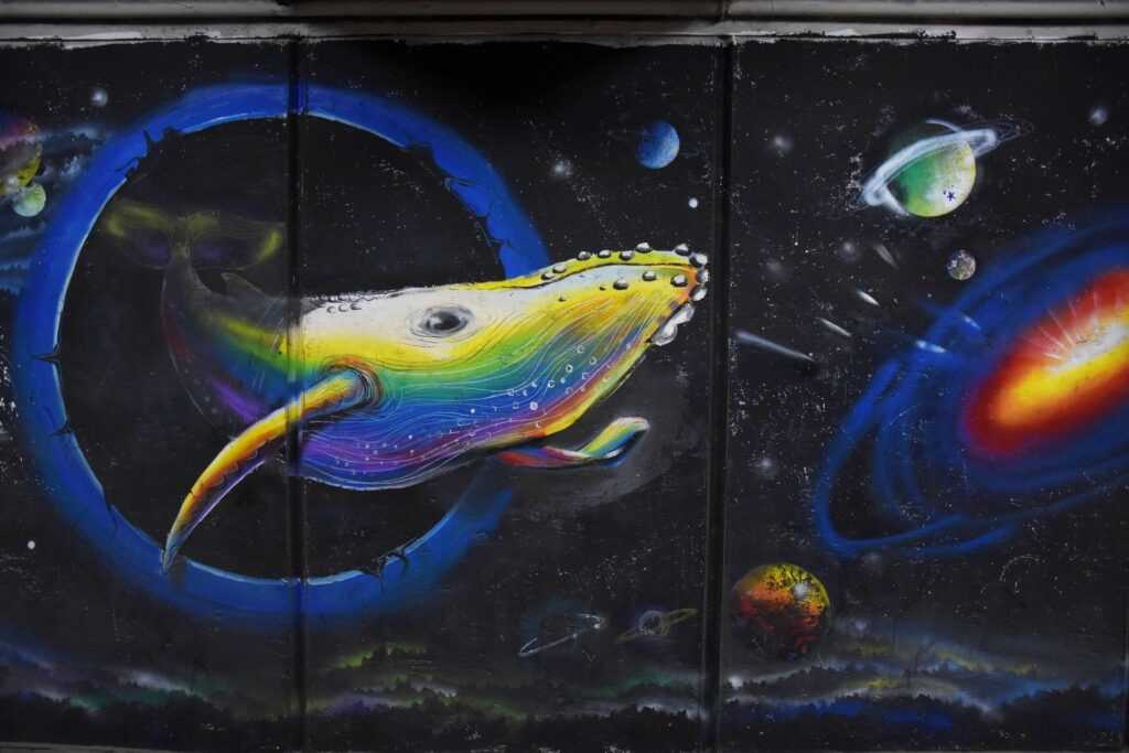 Street art in a Tbilisi underpass. Author unknown. Photo: Tata Shoshiashvili/OC Media.