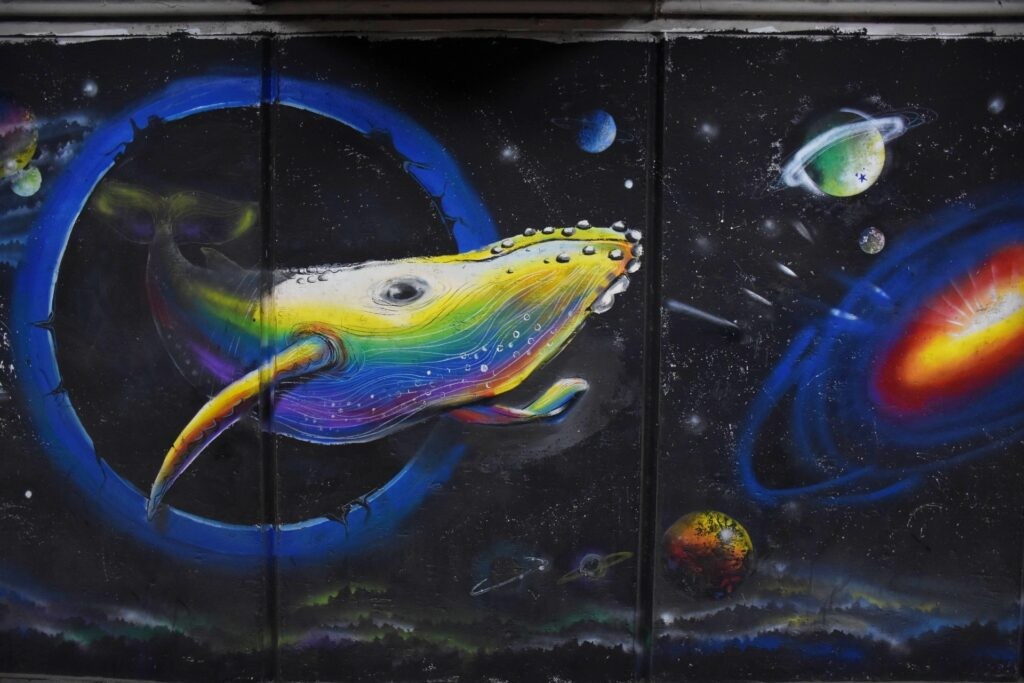 Street art in a Tbilisi underpass. Author unknown. Photo: Tata Shoshiashvili/OC Media.