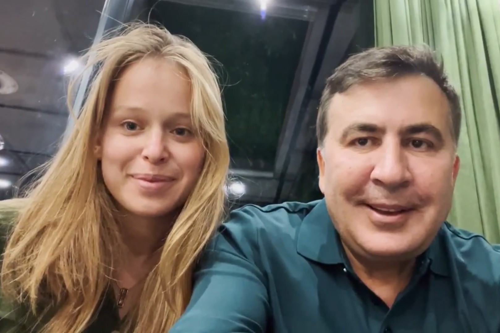 Mikheil Saakashvili announced his relationship with Lisa Yasko in a video posted by Yasko on Facebook.