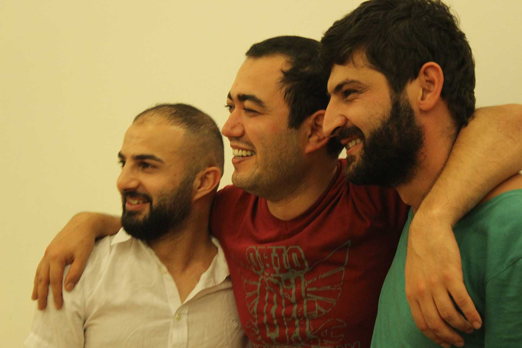 Uzeyir Mammadli (left), Rashadat Akhundov (centre), and Rashad Hasanov (right). Photo: Ismi Aghayev/OC Media.
