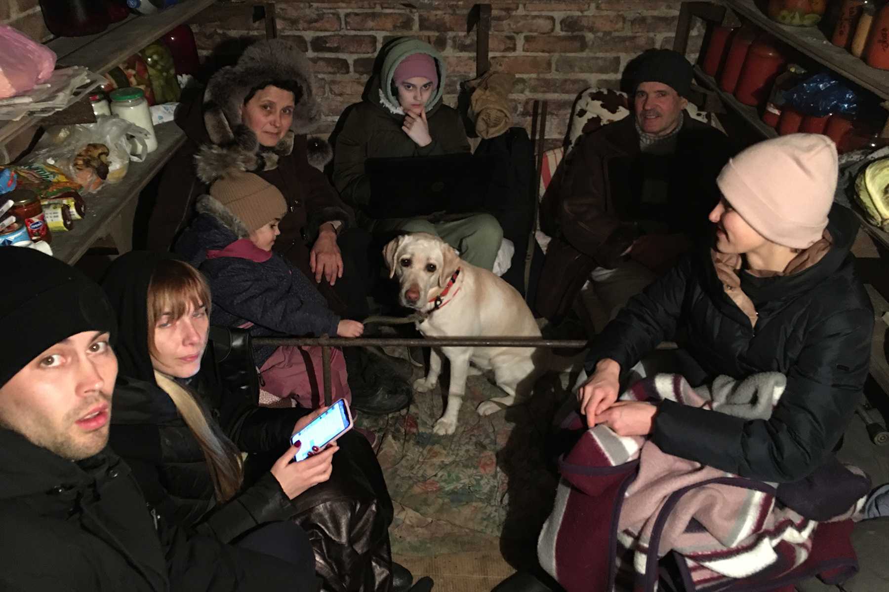 The cellar where Tetiana, Iryna, and their family sheltered from airstrikes. Photo: Tetiana Rovna.