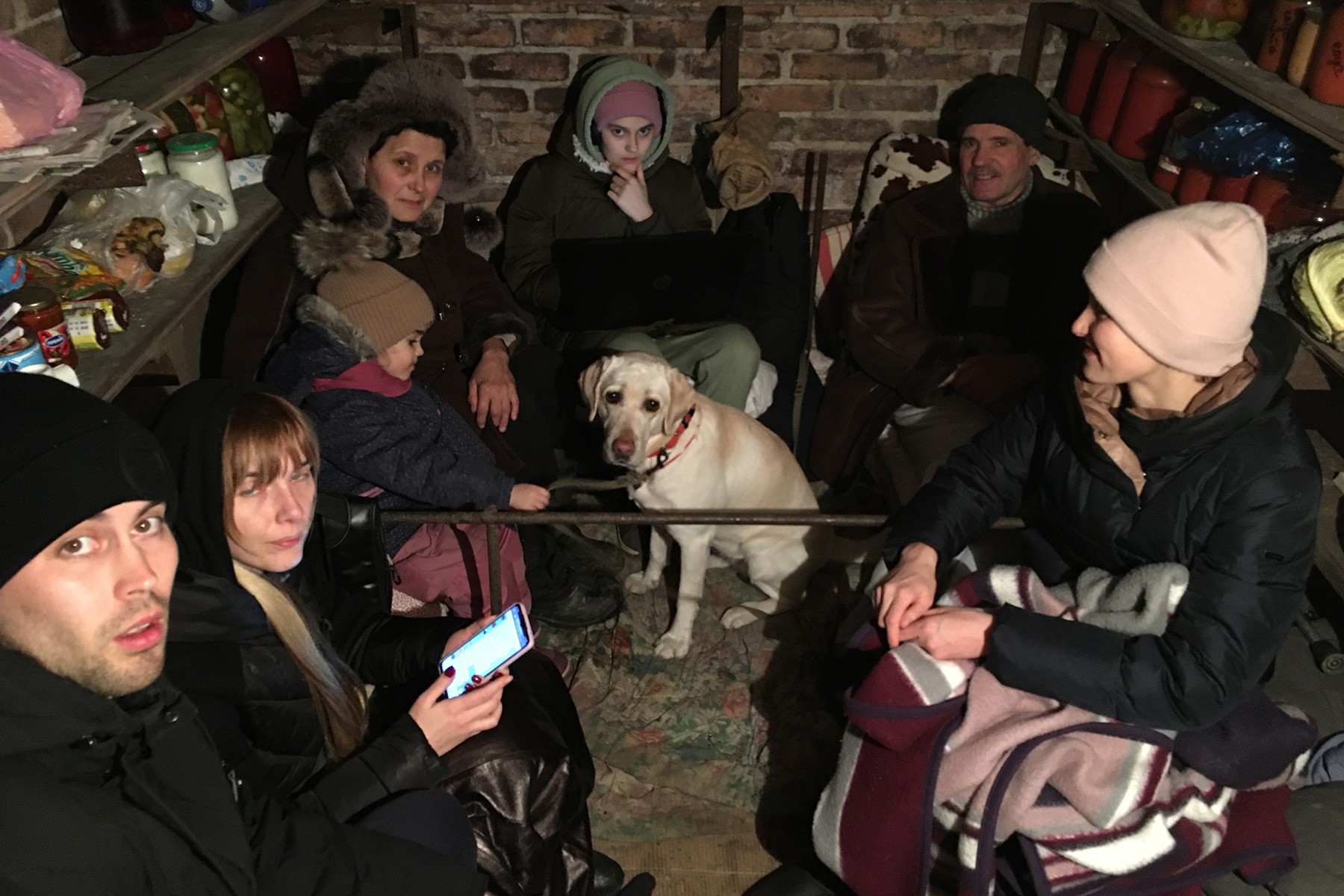 The cellar where Tetiana, Iryna, and their family sheltered from airstrikes. Photo: Tetiana Rovna.