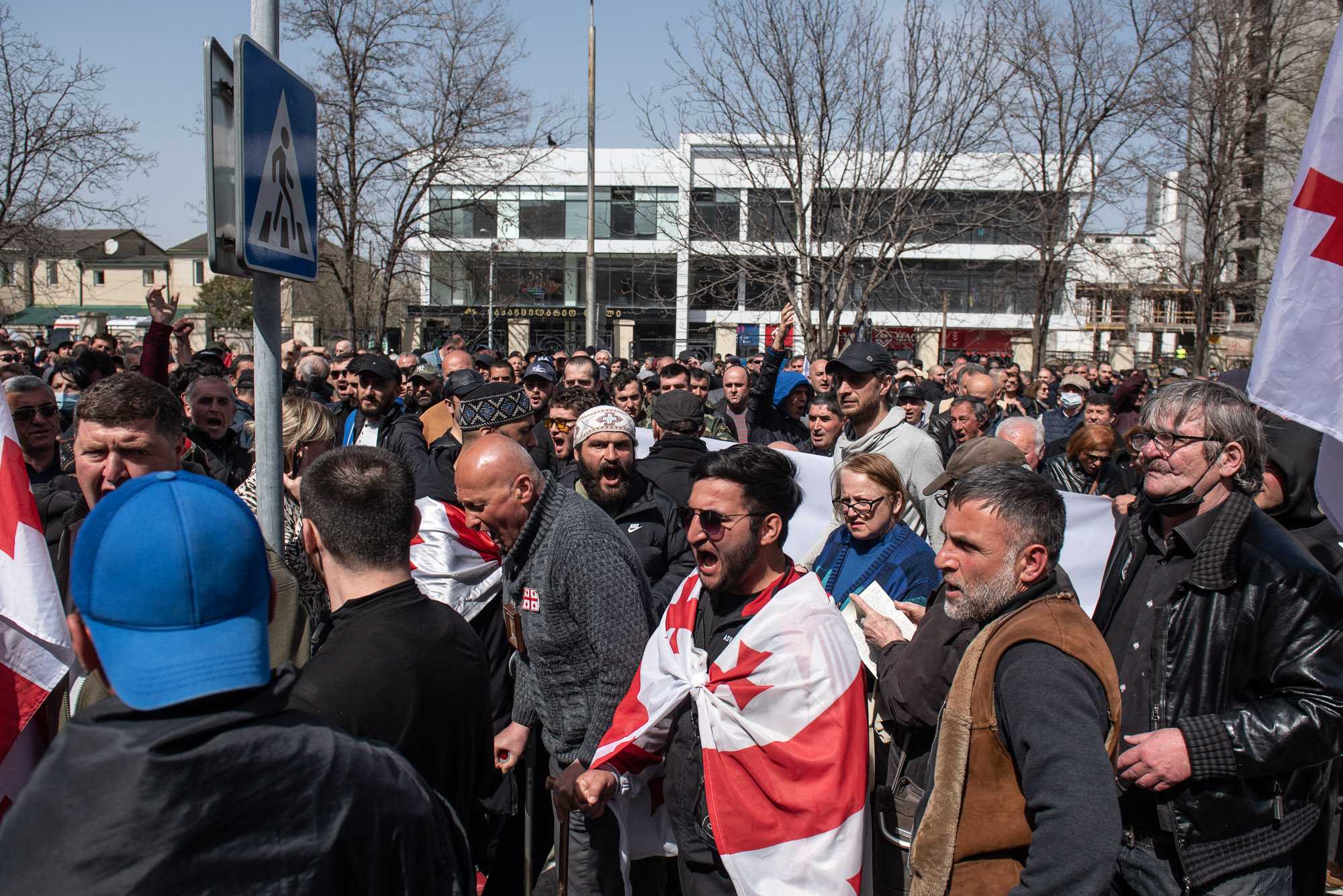 The verdicts were met with fury from far-right activists gathered outside the court. Photo: Mariam Nikuradze/OC Media.
