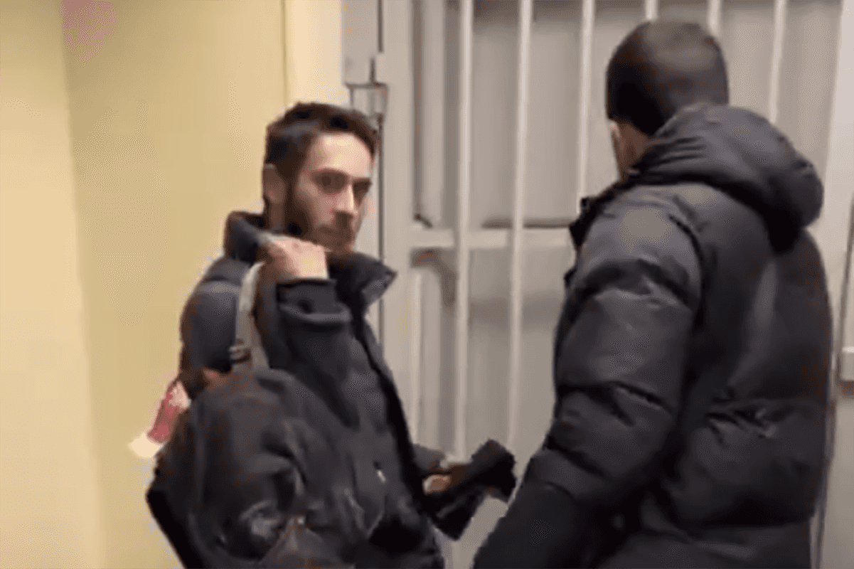 Footage released by NC SOS appears to show Idris Arsamikov being led away by an unknown man.