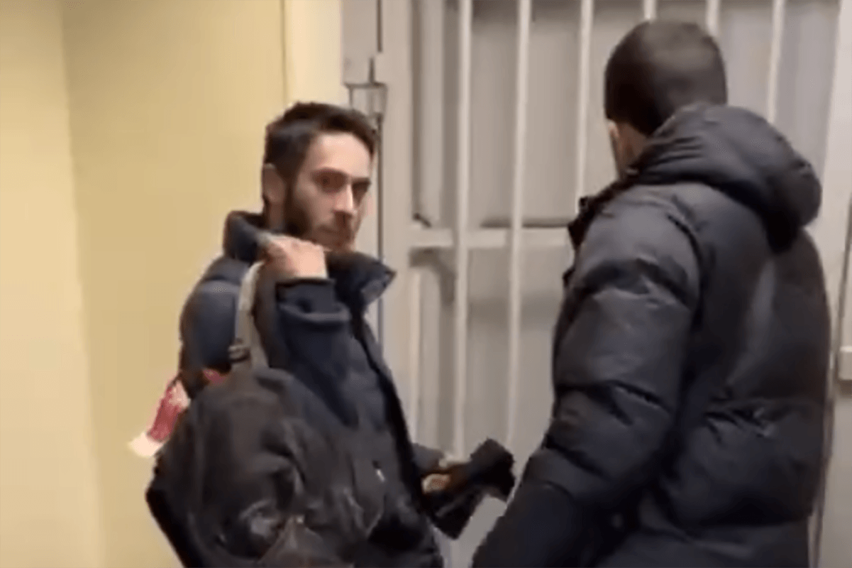 Footage released by NC SOS appears to show Idris Arsamikov being led away by an unknown man.