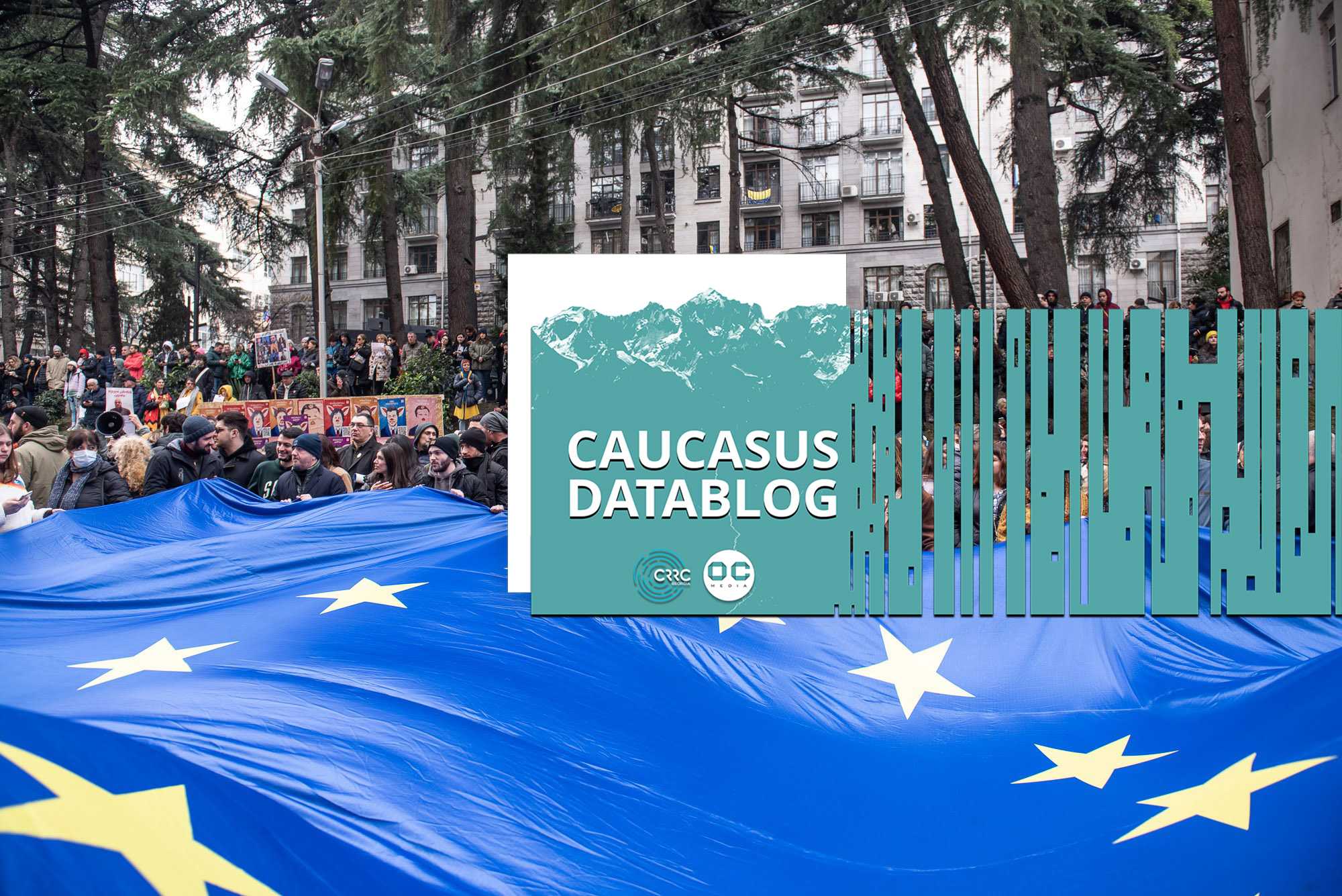 Georgians protesting the foreign agent draft law on 6 March 2023. Photo: Mariam Nikuradze/OC Media.